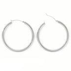 S925 50mm Solid Hoop Earrings for Women