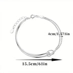 S925 Hypoallergenic Minimalist Geometric Collage Bracelet
