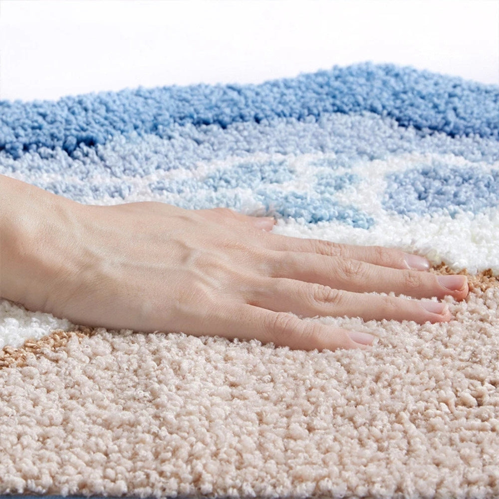 Beach Footprints Accent Bath Rug - 20"x31"