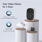 Security Camera Wireless Outdoor, 2-Way Talk Battery Powered Wi-Fi Camera  (Refurbished)