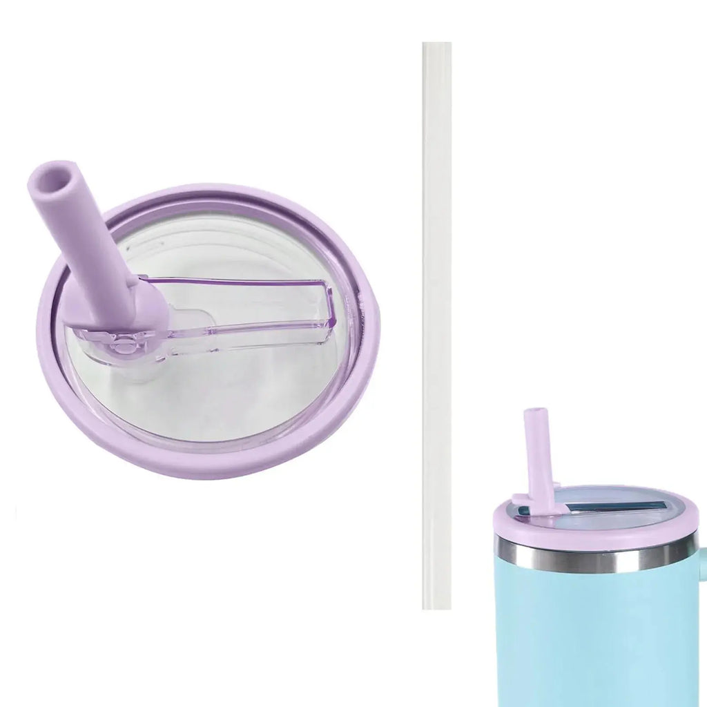 Set of 2 Replacement Lids with Straw for Stanley Cup and Hydro Jug 40 oz