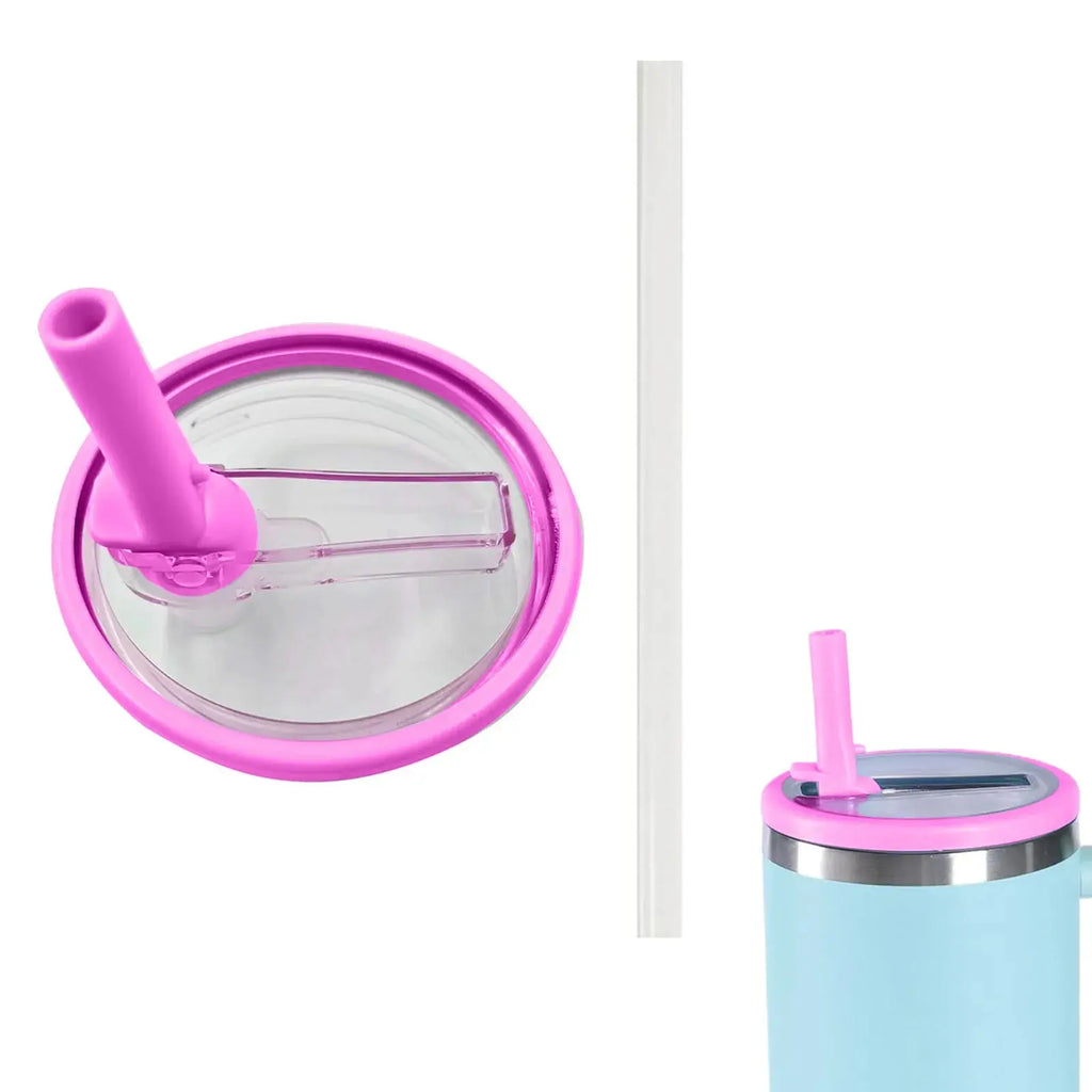 Set of 2 Replacement Lids with Straw for Stanley Cup and Hydro Jug 40 oz