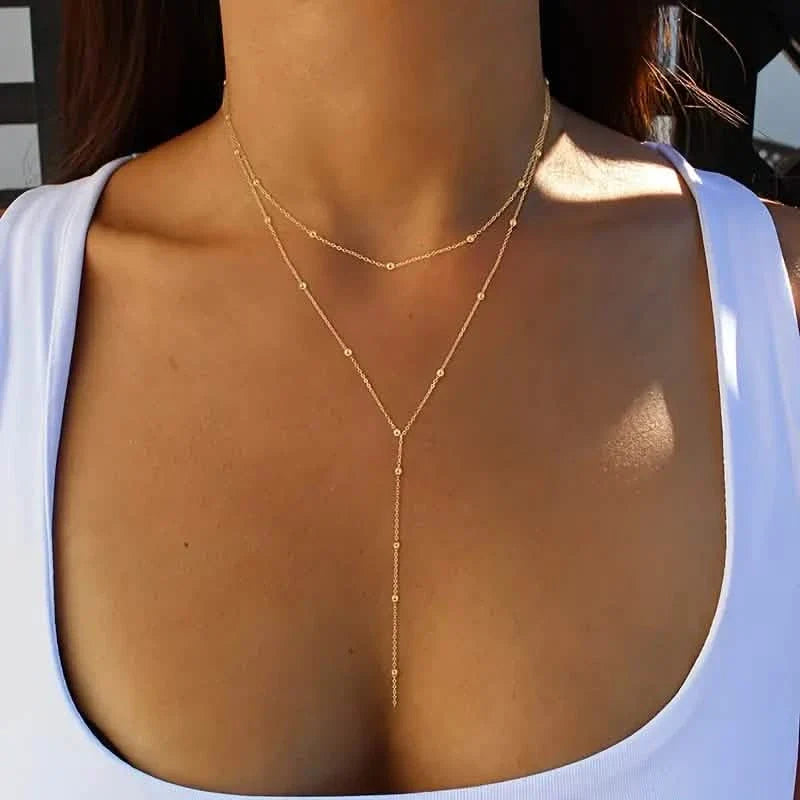 Sexy Tribal Style Iron Chain with Dangling Tassel Pendant
