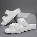 Shock-Absorbing Slippers with Buckles