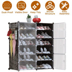 Shoe Rack Organizer with Transparent Doors