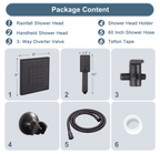 Dual Shower Head-Rain Shower Head with Handheld Shower Set, Diverter