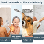 Dual Shower Head-Rain Shower Head with Handheld Shower Set, Diverter