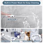 Handheld Shower Head, 9-Spray Showerhead with 69" Hose, Bracket