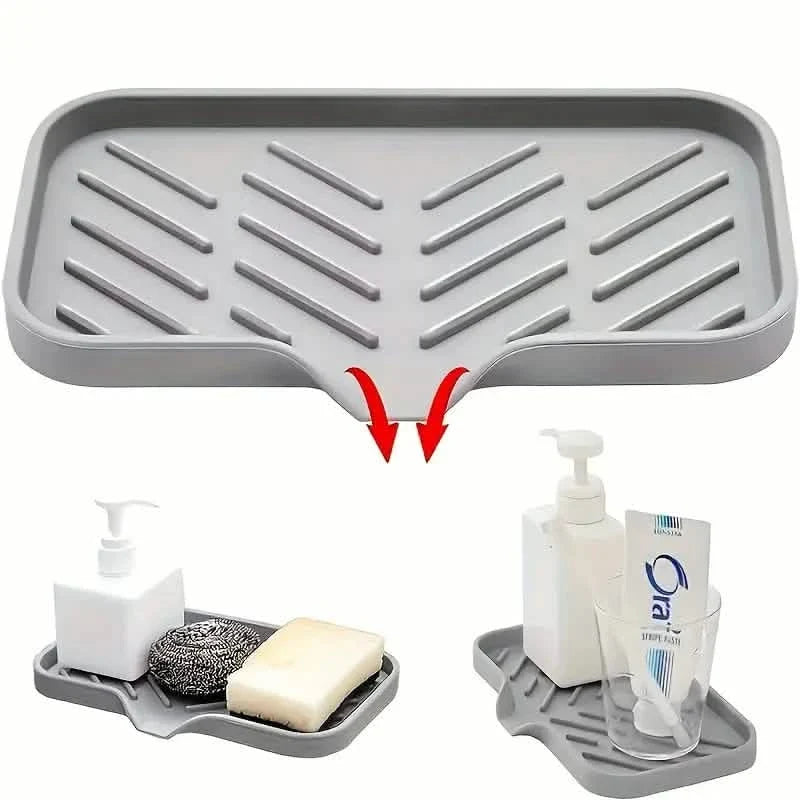 Silicone Sink Organizer Tray – Non-Food Contact Soap Holder