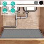 Silicone Under Sink Mat Liner with Drain Hole