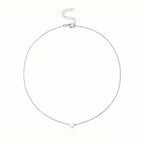 Simple Exquisite Heart-Shaped Pendant Alloy Necklace