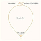Simple Exquisite Heart-Shaped Pendant Alloy Necklace
