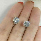 Single 0.40CT Real Genuine Diamond Stud Earring 14k Solid Gold Wow
