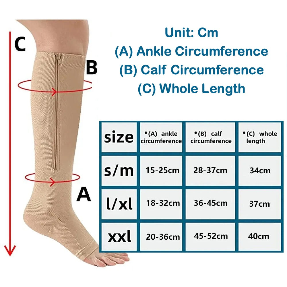 Zipper Compression Socks