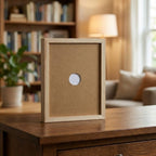 Display Frame with Wood Look and Storage