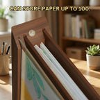 Display Frame with Wood Look and Storage