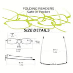 Sleek Folding Reading Glasses with Anti-Blue Light Protection