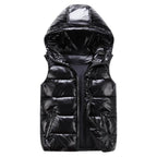Sleeveless Hooded Jacket with Zipper