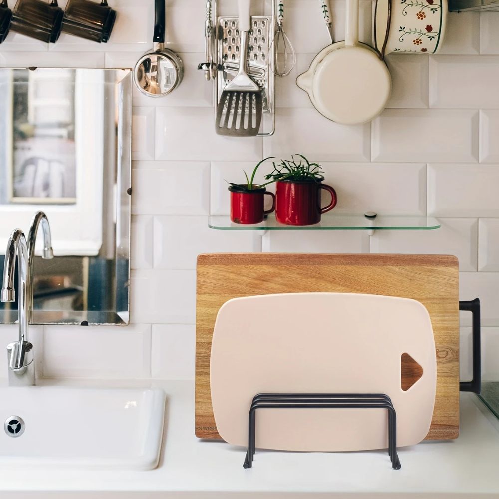 Board Storage Rack for Kitchen Countertops