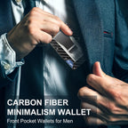 Slim RFID-Blocking Wallet made of Carbon Fibre with Money Clip - CarbonVault