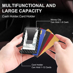 Slim RFID-Blocking Wallet made of Carbon Fibre with Money Clip - CarbonVault