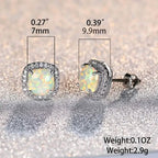Small Exquisite Square Zirconia Earrings