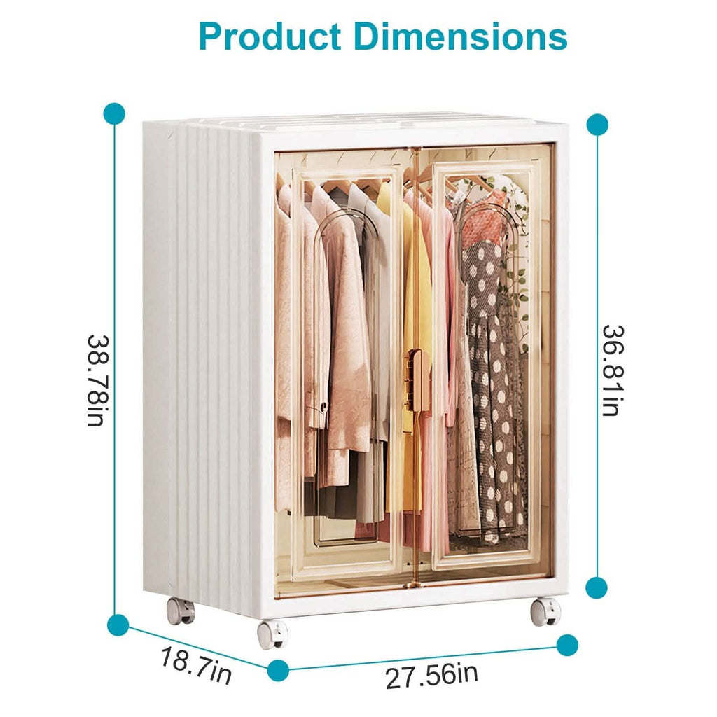 Small Wardrobe Closet with Magnetic Design
