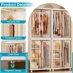Small Wardrobe Closet with Magnetic Design