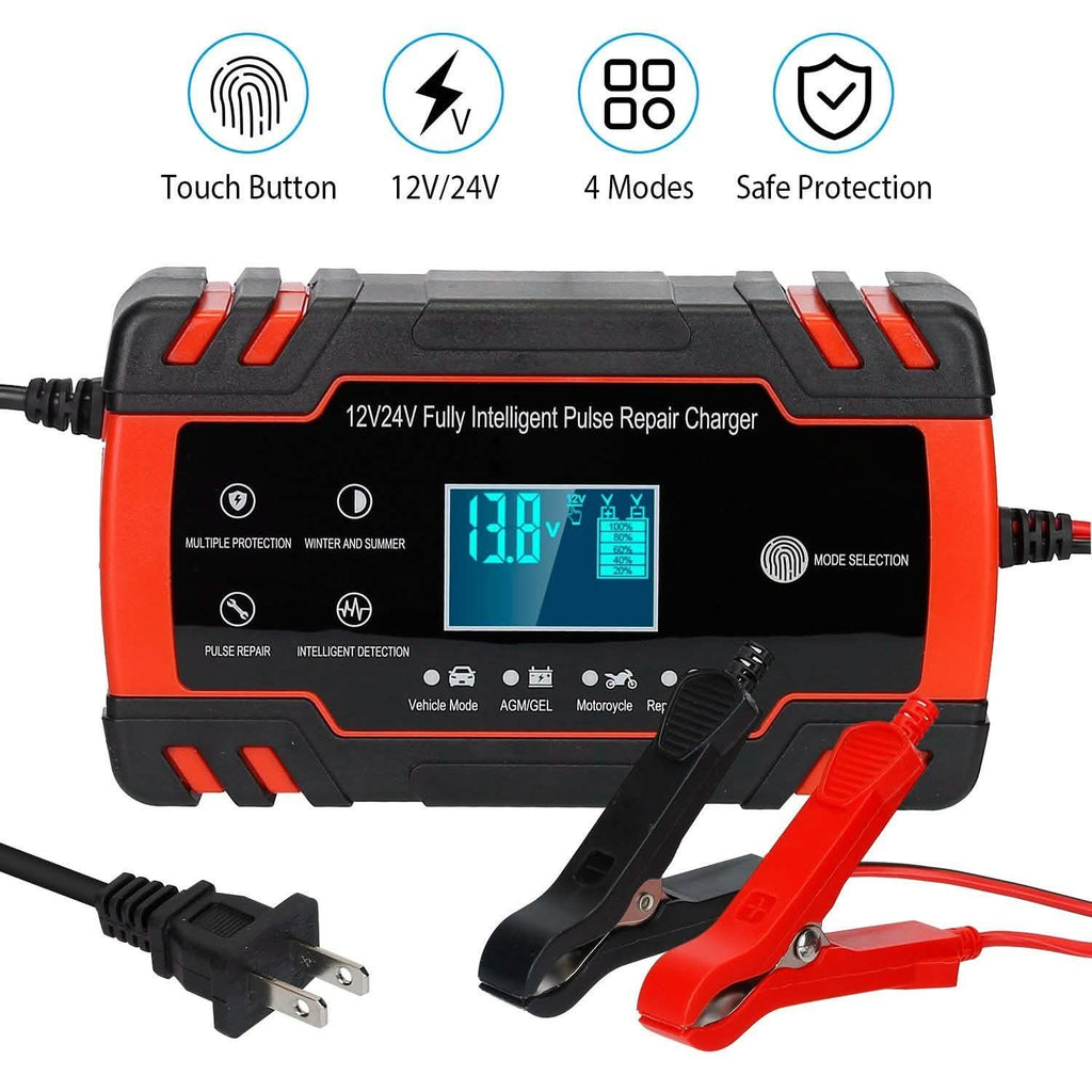 Smart Automatic Battery Charger with LCD Display