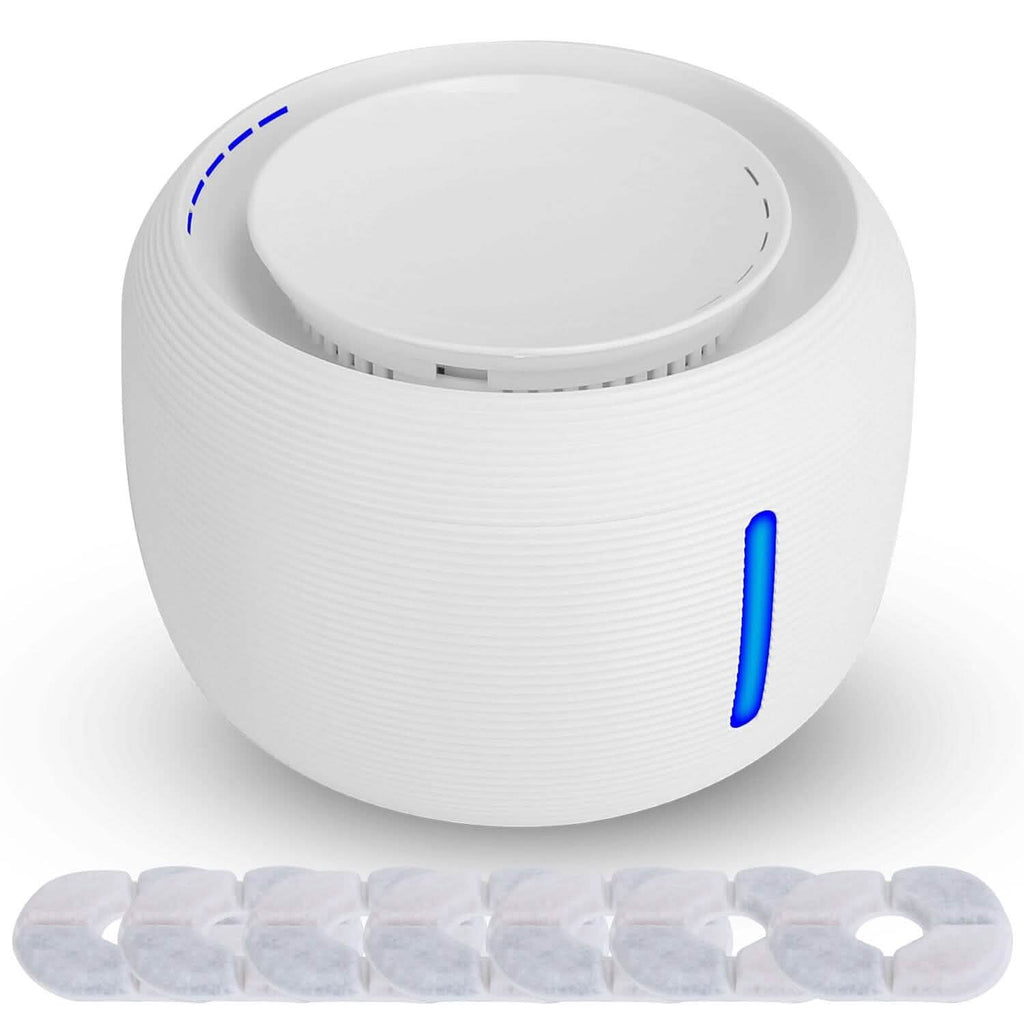 Smart Pet Drinking Fountain with LED Light 7-Pack Replaceable Water Filters