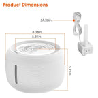 Smart Pet Drinking Fountain with LED Light 7-Pack Replaceable Water Filters