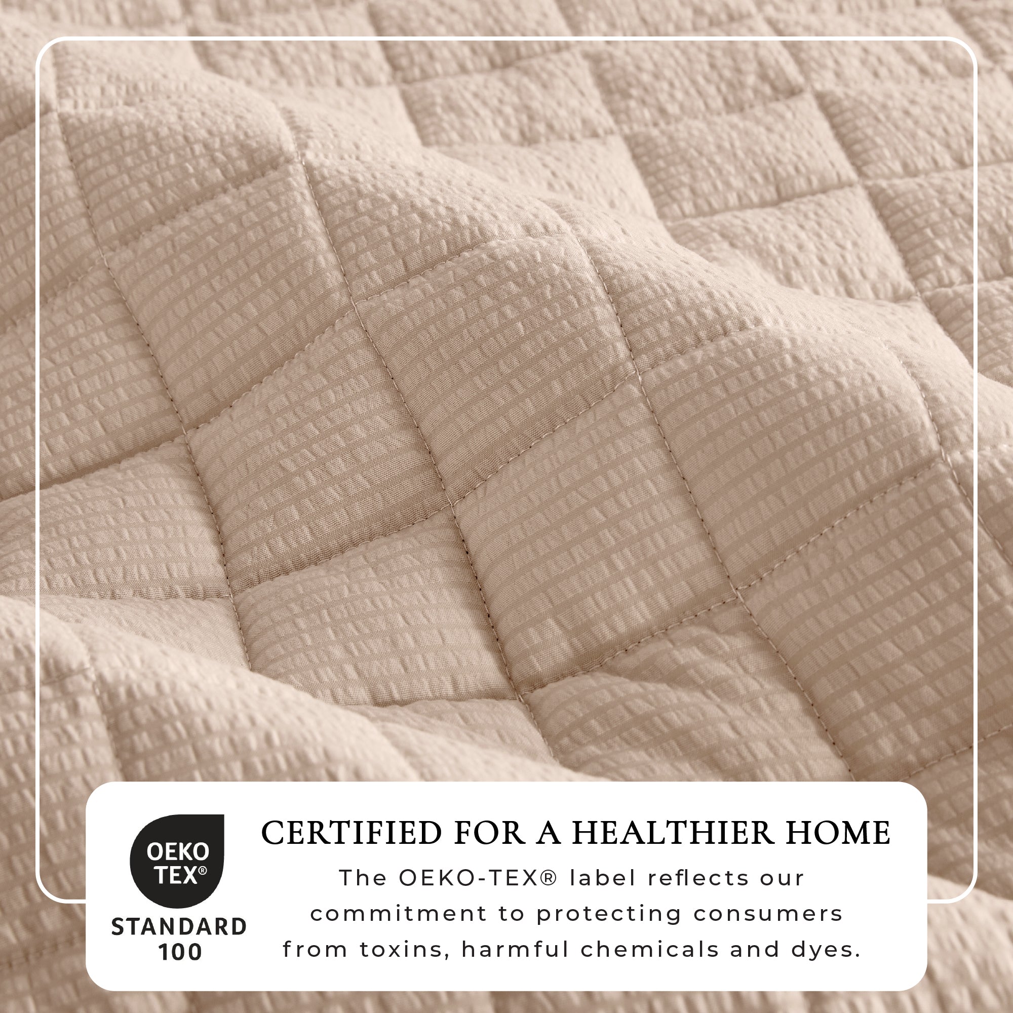 Box-Stitched Seersucker Quilt Set - Seersucker Collection