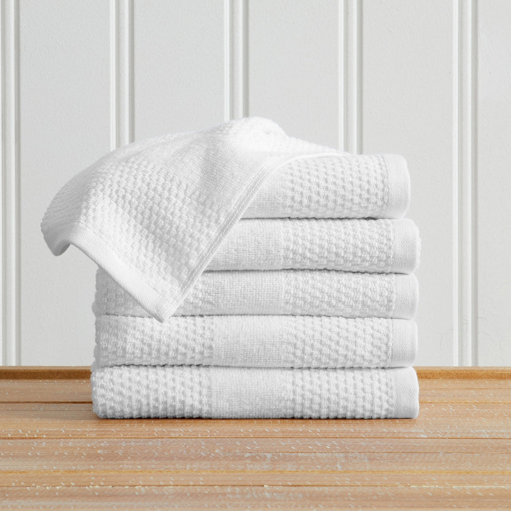 100% Cotton Woven Texture Bath Towel Set - Marbella Collection