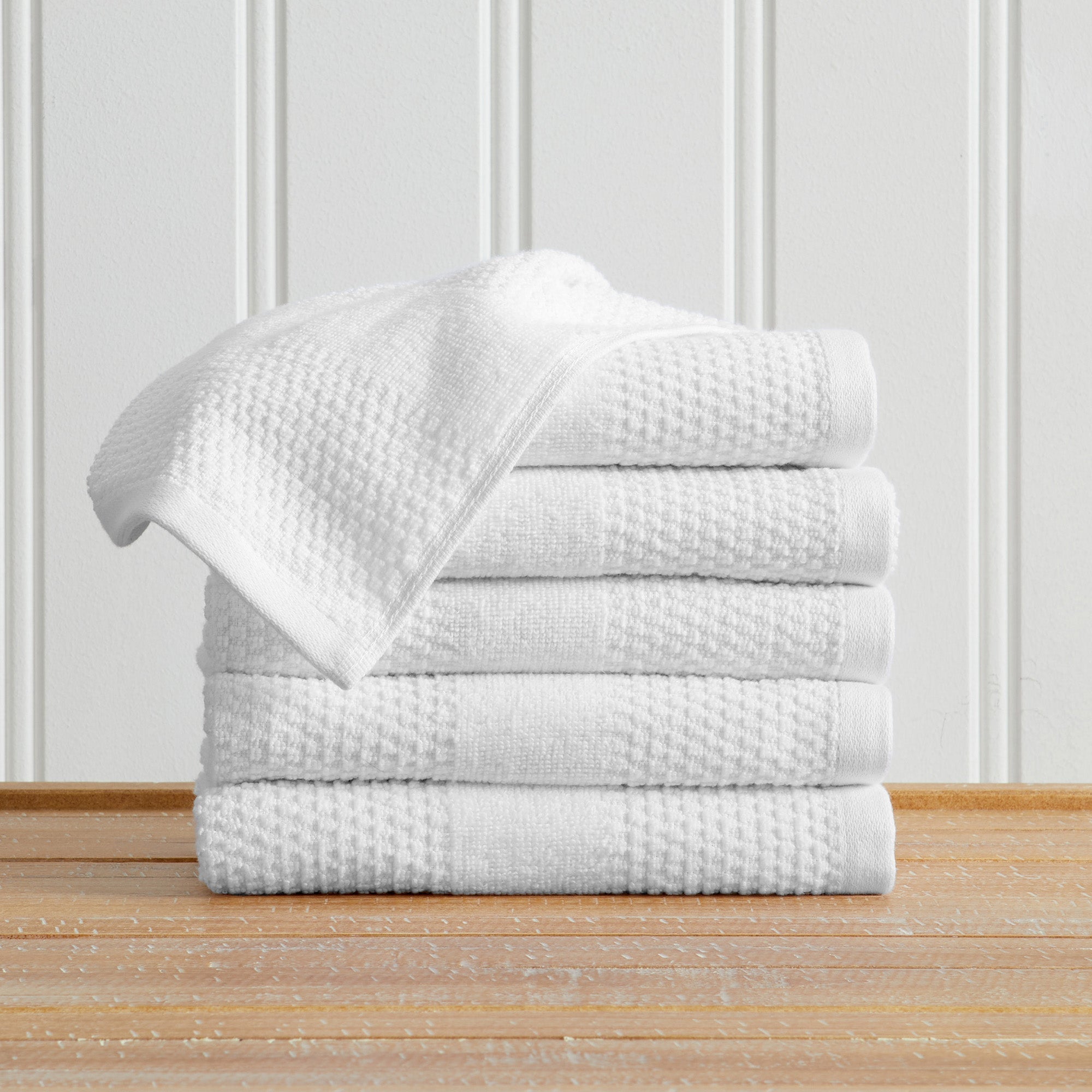 100% Cotton Woven Texture Bath Towel Set - Marbella Collection