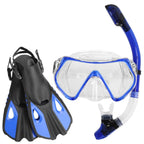 Snorkling Gear Mask Fin Set with Adjustable Swim Fins
