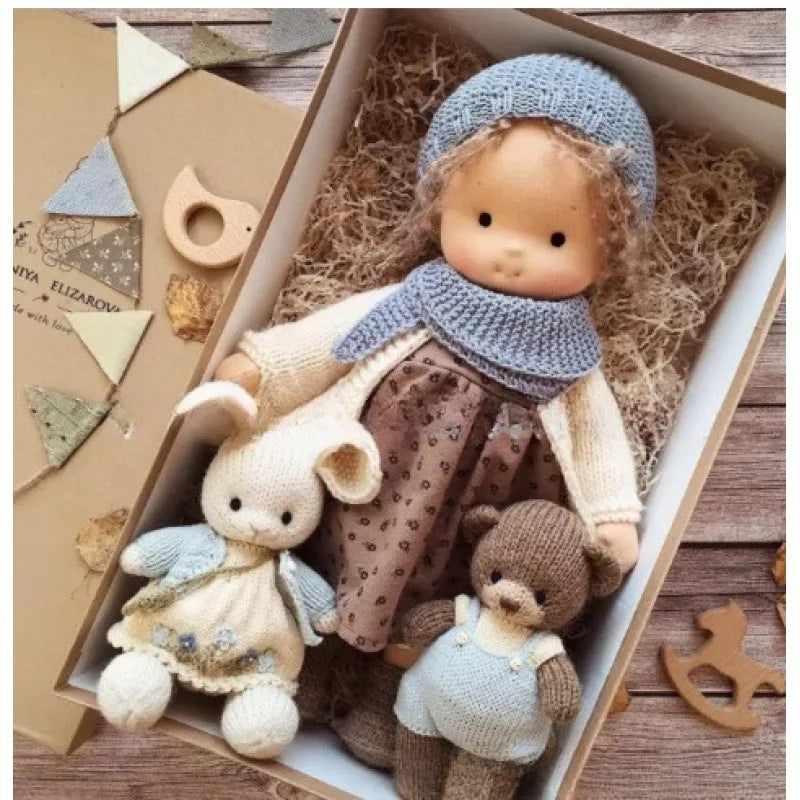 Fabric Waldorf Doll in Decorative Gift Box