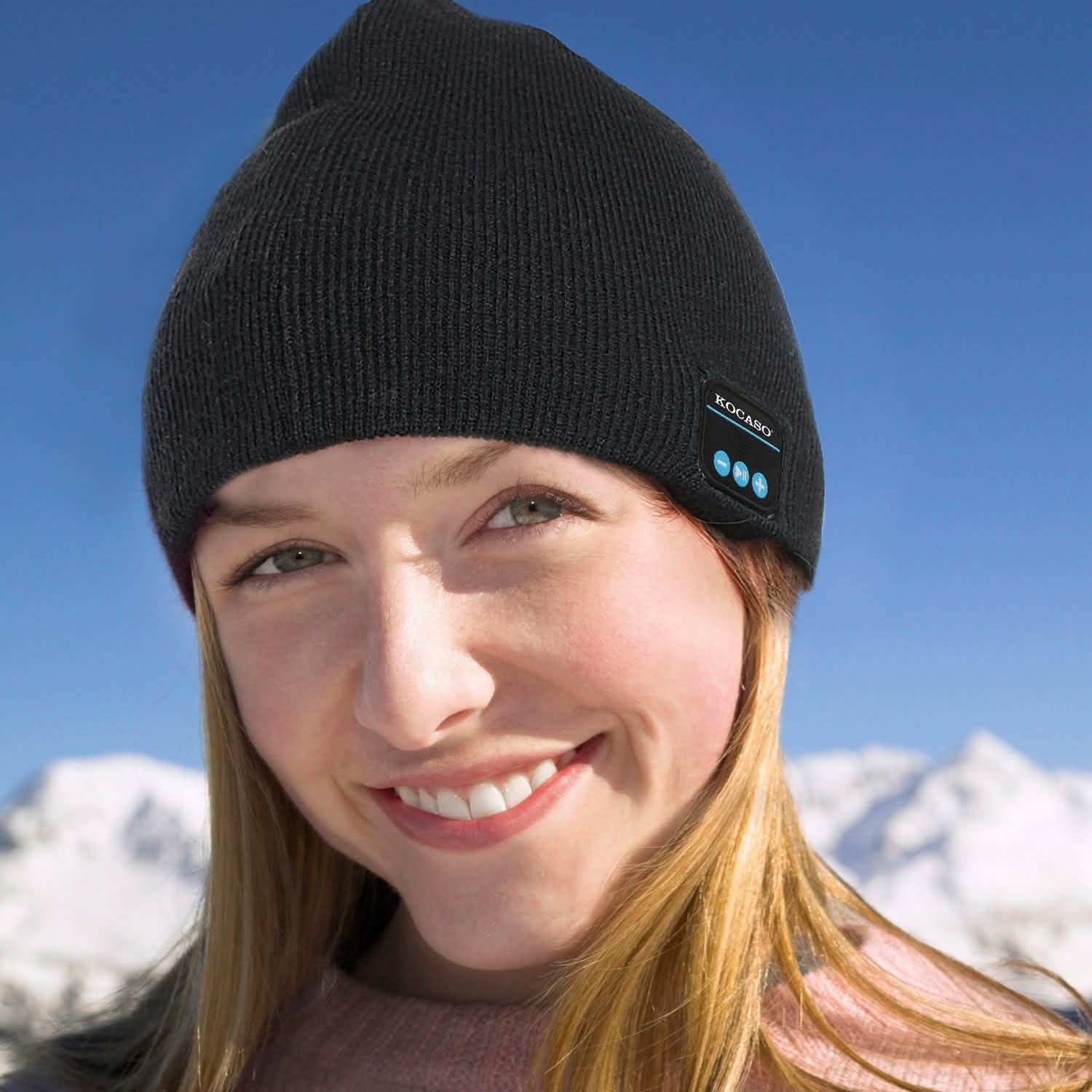 Soft Wireless Beanie Headphone Hat with V4.2 Noise Cancellation