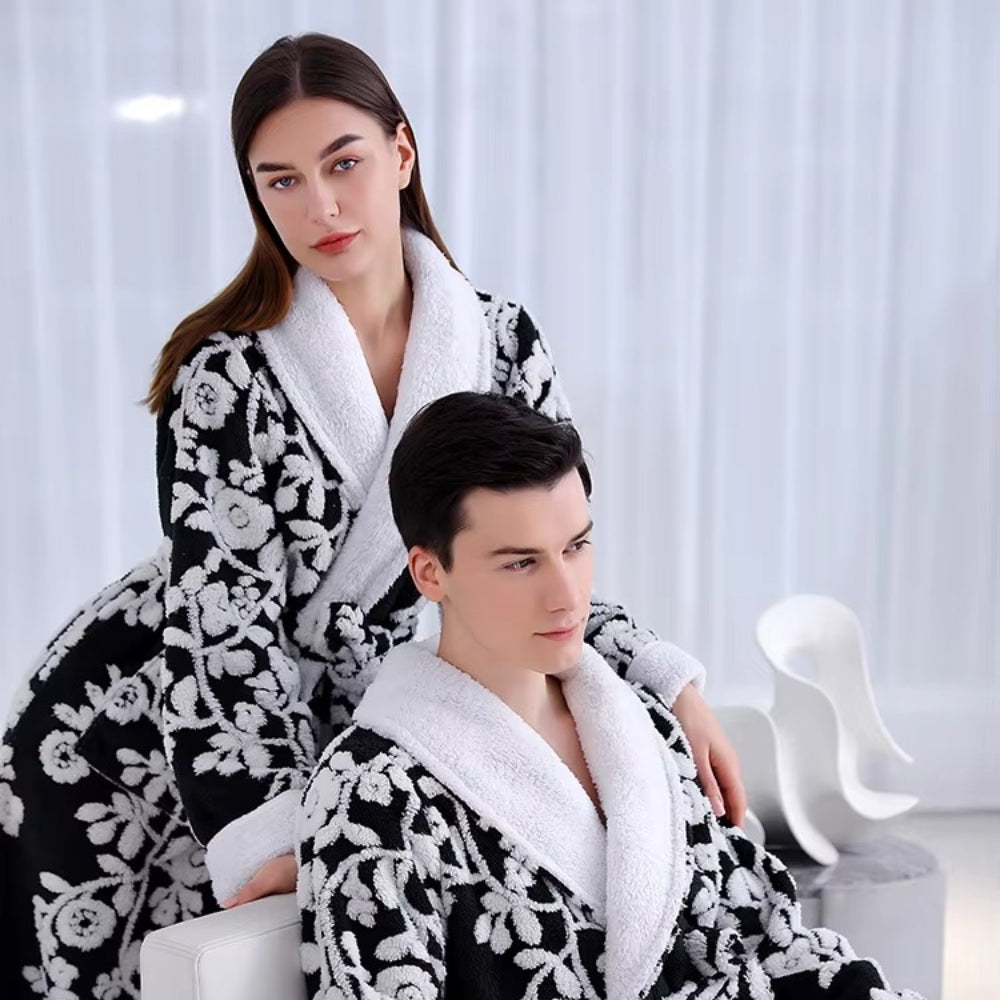 Luxe Jacquard Robe - Cozy & Elegant