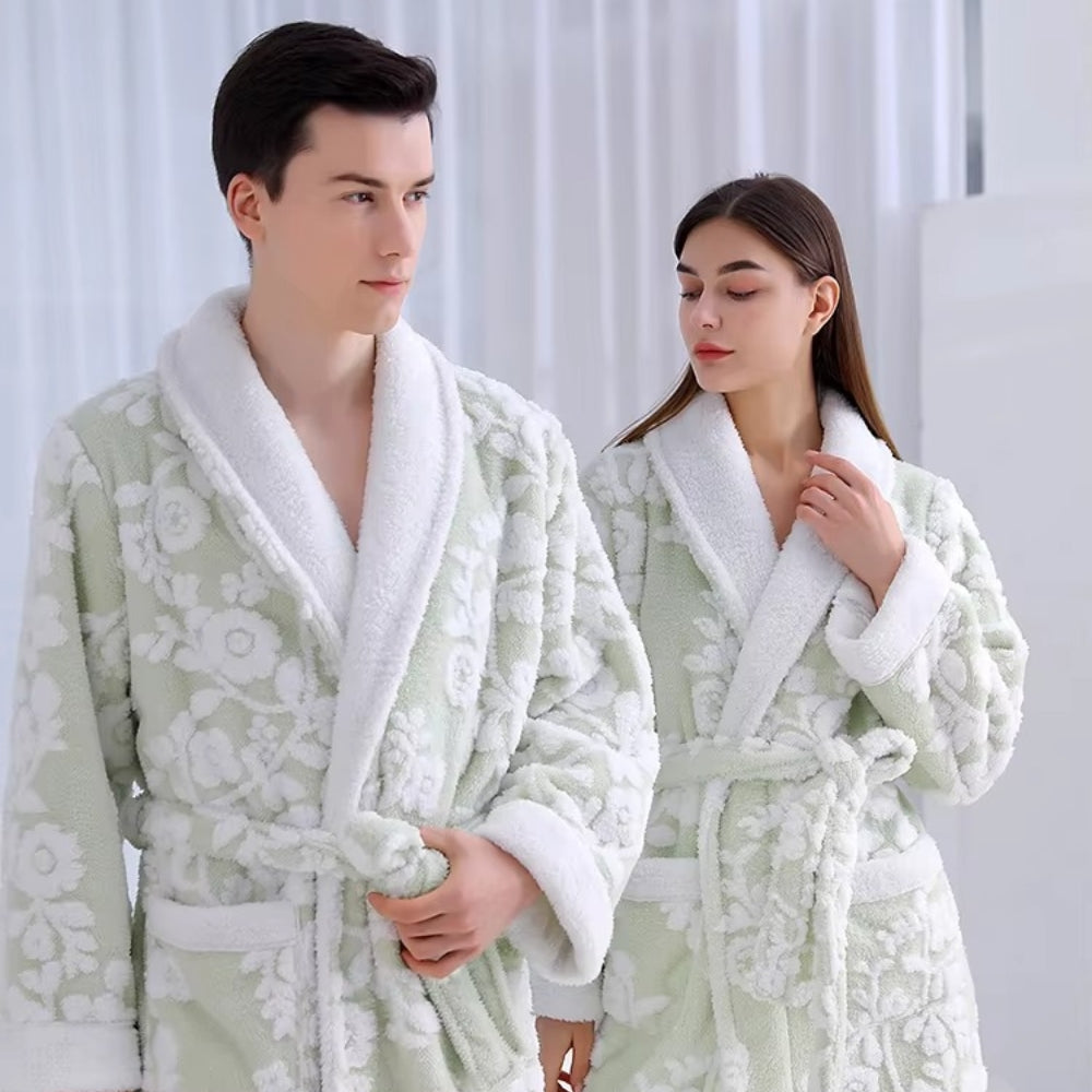 Luxe Jacquard Robe - Cozy & Elegant