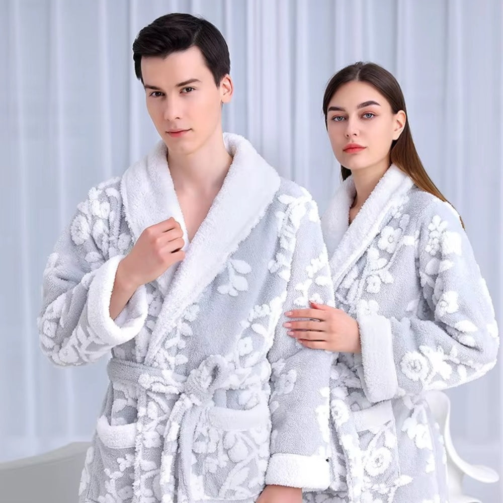 Luxe Jacquard Robe - Cozy & Elegant