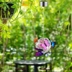 Solar Butterfly Wind Chime Lights, Garden Hanging Decor Lighting Fixture