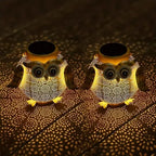 Solar Garden Hanging Light Owl Pattern