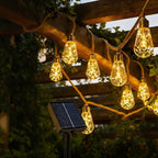 Solar Hemp Rope String Lights – IP65, 8 Modes