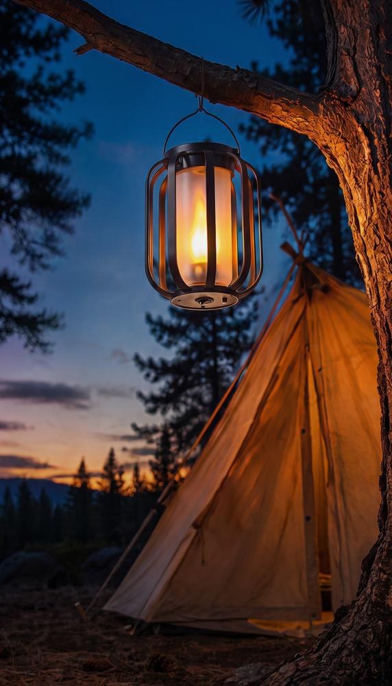 Solar Flickering Flame Lantern with Stake