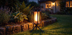 Solar Flickering Flame Lantern with Stake