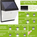 Solar Lights 88 LEDs Outdoor Wall Lamps