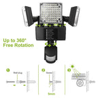 Solar Lights Outdoor 188 LEDs