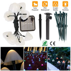 Solar Mushroom Lights Outdoor Decoration 10 LED Light Stake