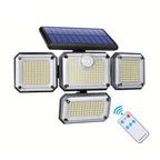 Solar Outdoor Lights 333 LEDs Motion Sensor Lights 4 Heads