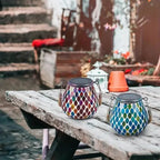 Solar Outdoor Mosaic Lantern